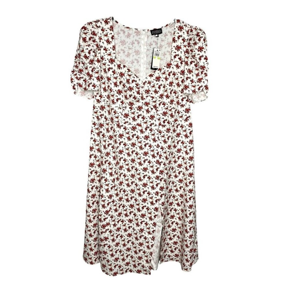 Danielle Bernstein Red Rose Sweetheart Midi Slip‎ Dress 24W NEW